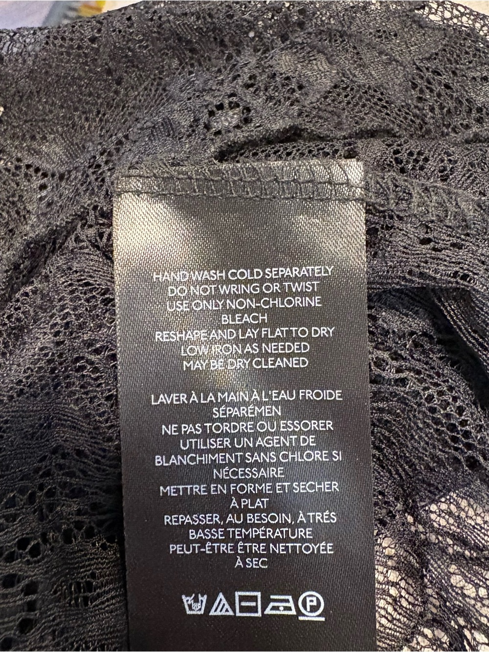 Anthropologie Black Sheer Lace Goth Fairy Grunge Mock Neck Top Large - Picture 7 of 7